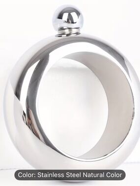 Stainless Steel Silver Decorative Bracelet Flask